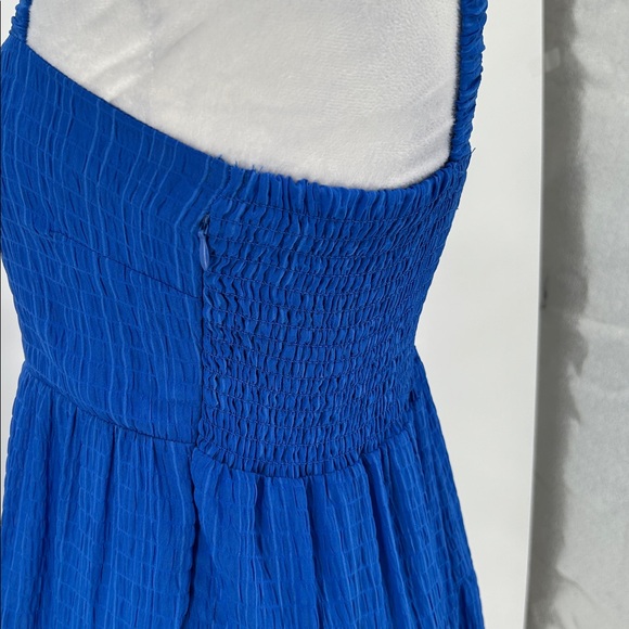 Dear John Blue Tiered Smocked Sundress Sleeveless Summer Dress Size XS - Picture 8 of 13